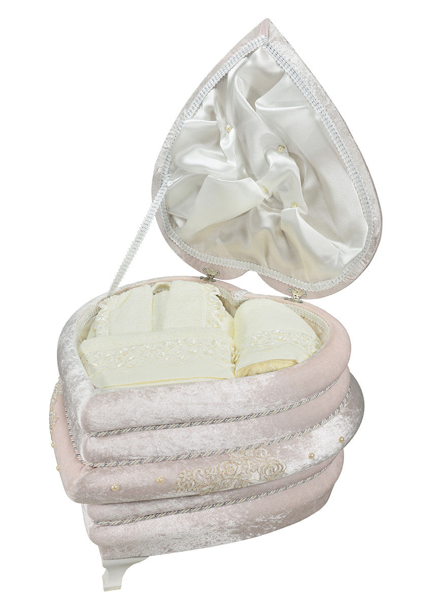 45 Pcs "SOFIA" Bathrobe Set In Heart Shape Box