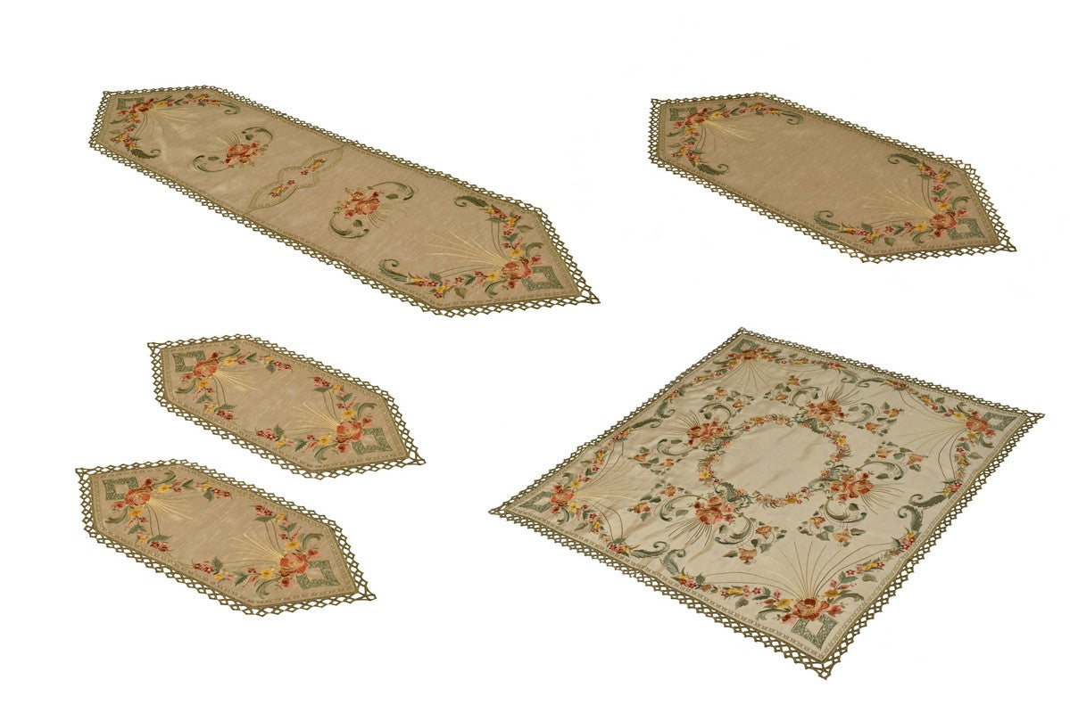 Table Cloth 5pcs Set (Hand-Made) Style # 236