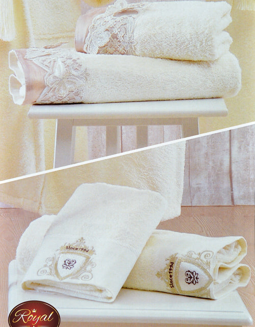 Load image into Gallery viewer, 4 Pcs "Elfida" Towel Set 100% Cotton