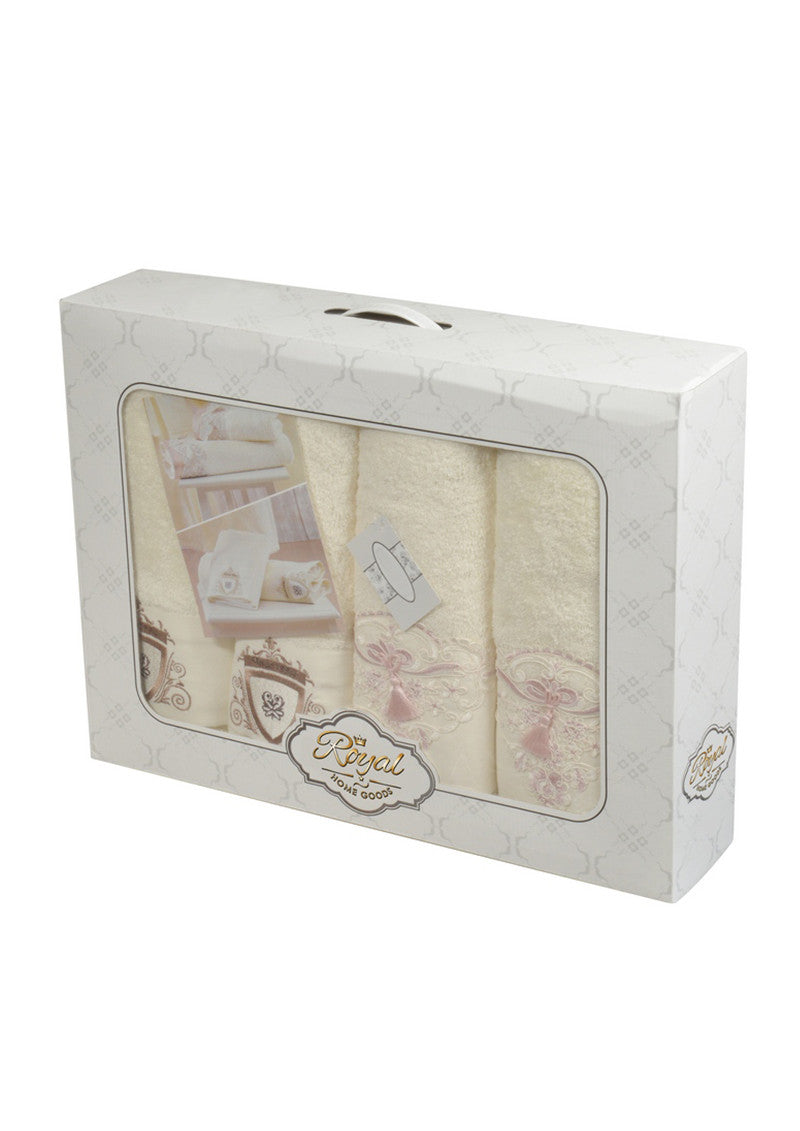 4 Pcs "Elfida" Towel Set 100% Cotton