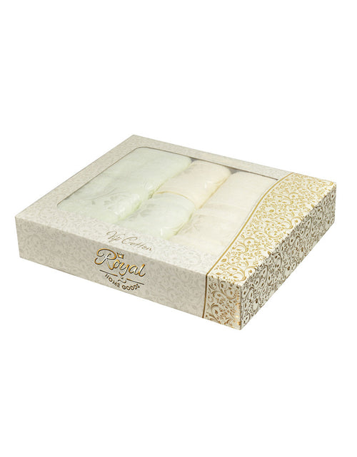 Load image into Gallery viewer, 4 Pcs "Fialka" Towel Set 100% VIP Cotton