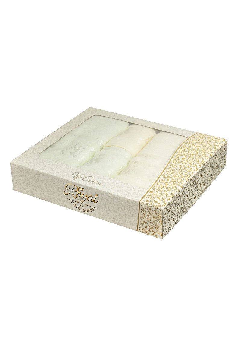 4 Pcs "Fialka" Towel Set 100% VIP Cotton