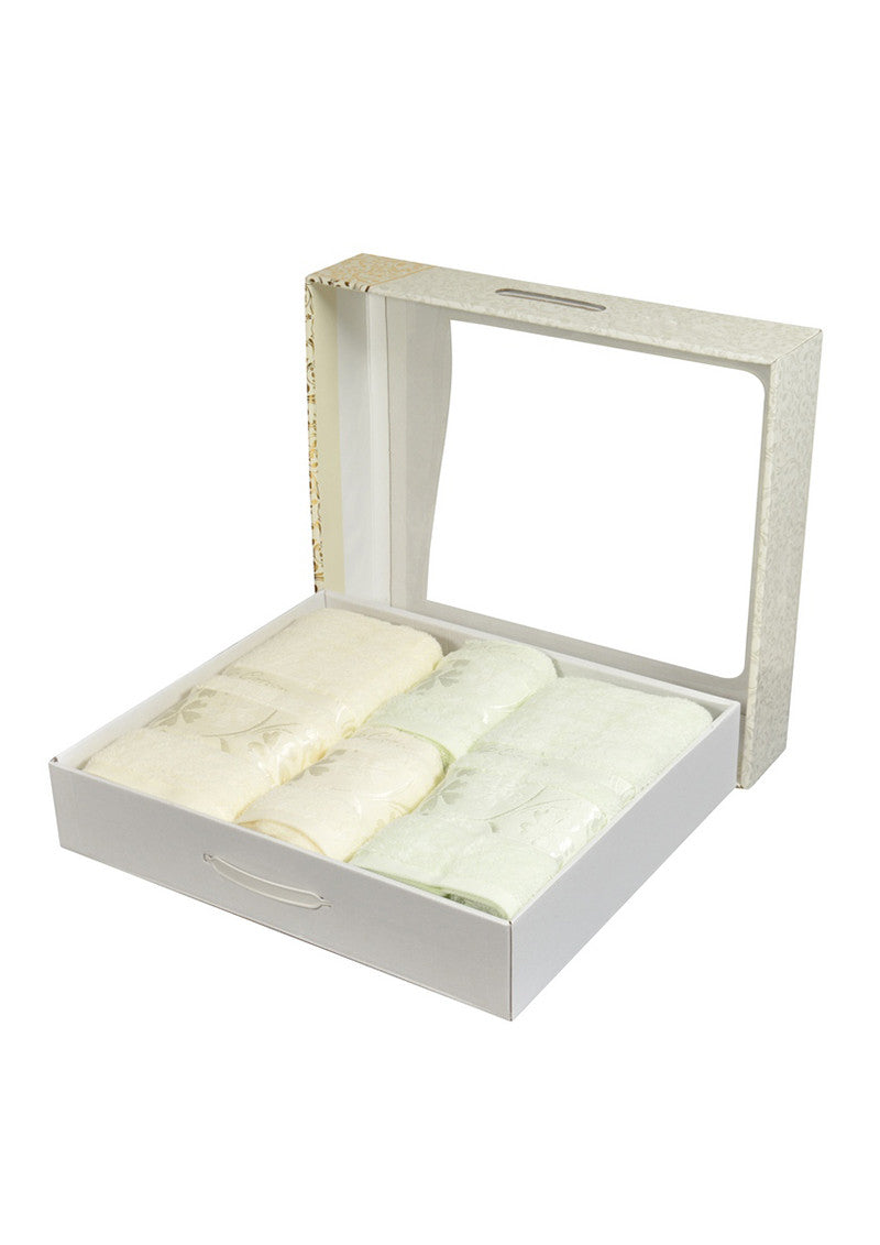 4 Pcs "Fialka" Towel Set 100% VIP Cotton
