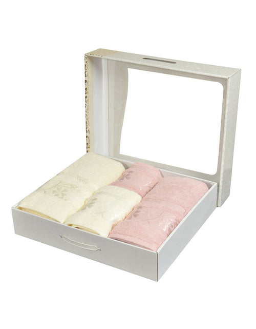 Load image into Gallery viewer, 4 Pcs "Fialka" Towel Set 100% VIP Cotton