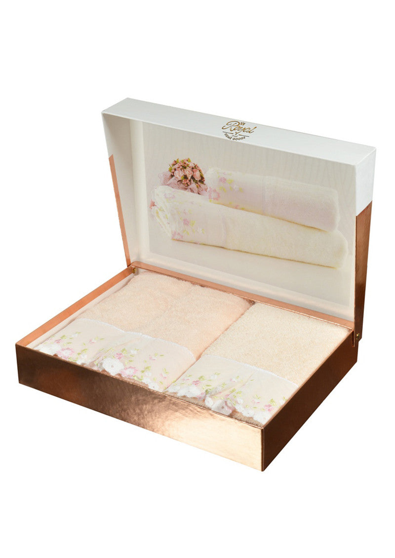 2 Pcs "Jennifer" Towel Set 100% Cotton