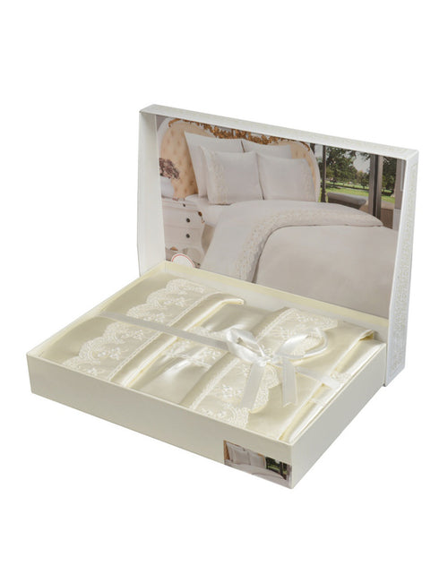Load image into Gallery viewer, 6 Pcs "Pique French" Bed Cover Set (Hand-Made)