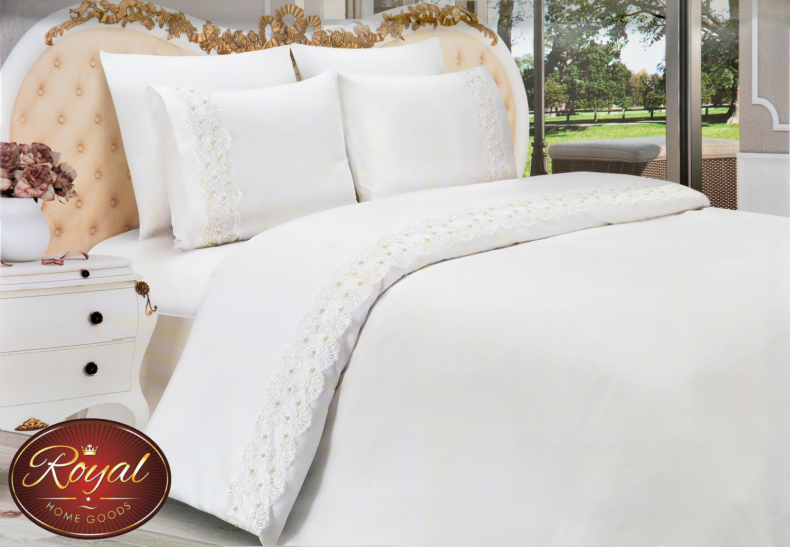 6 Pcs "Pique French" Bed Cover Set (Hand-Made)