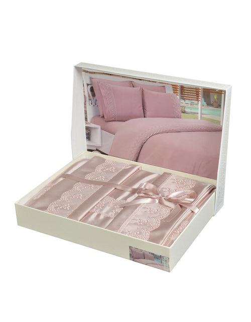 Load image into Gallery viewer, 6 Pcs "Pique French" Bed Cover Set (Hand-Made)
