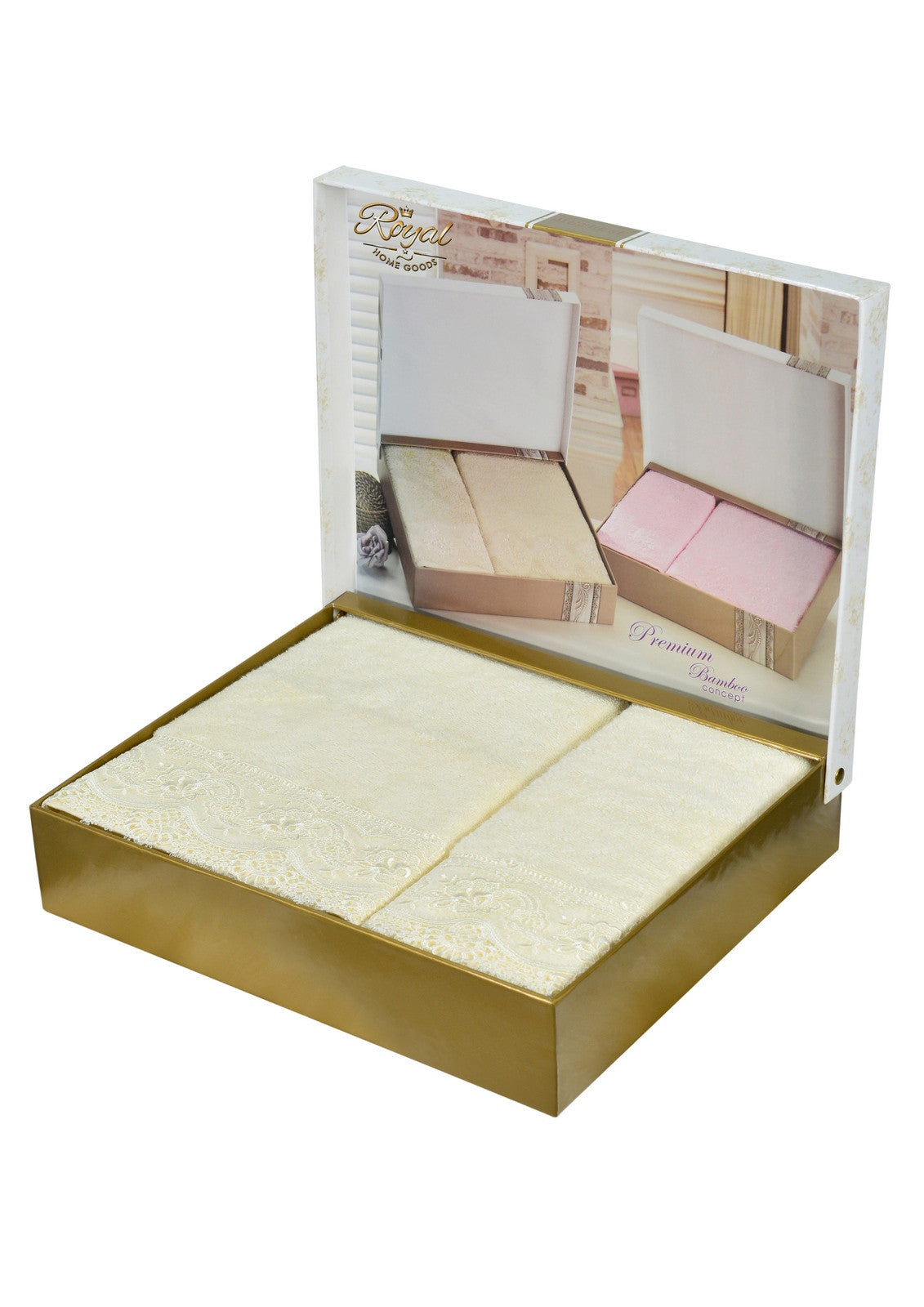 2 Pcs "French Guipure" Towel Set