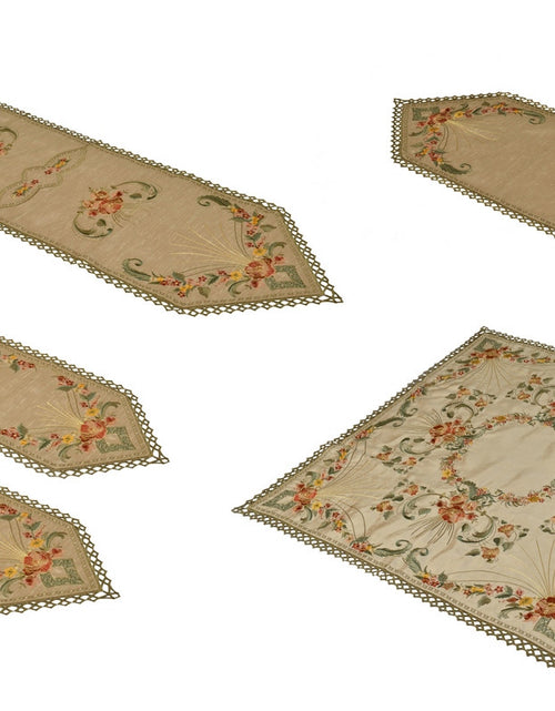 Load image into Gallery viewer, Table Cloth 5pcs Set (Hand-Made) Style # 236
