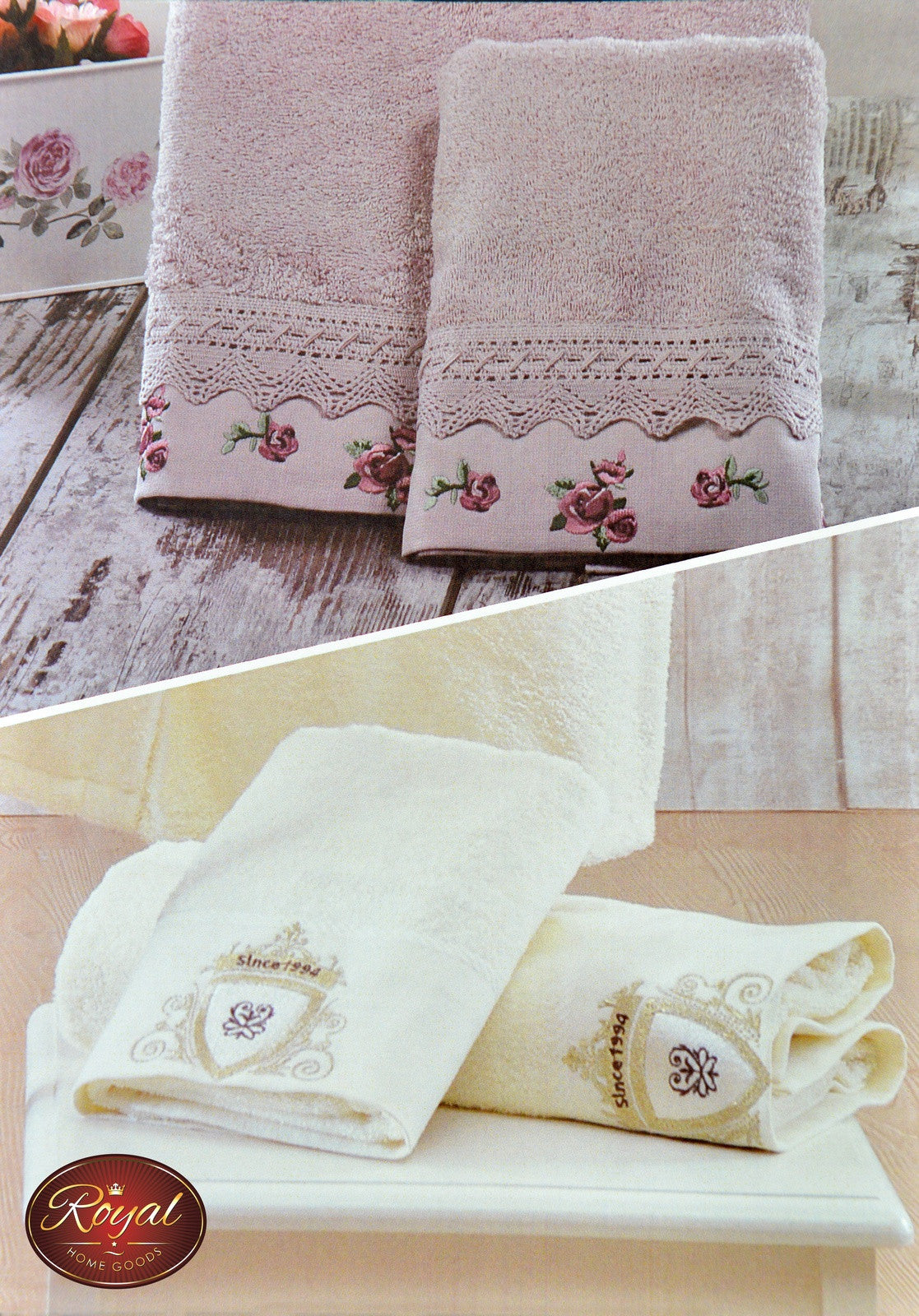 4 Pcs "Gulru" Towel Set 100% Cotton