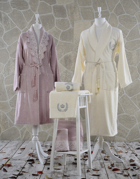 18 Pcs "MARGARET"  Bathrobe Set 100% Cotton