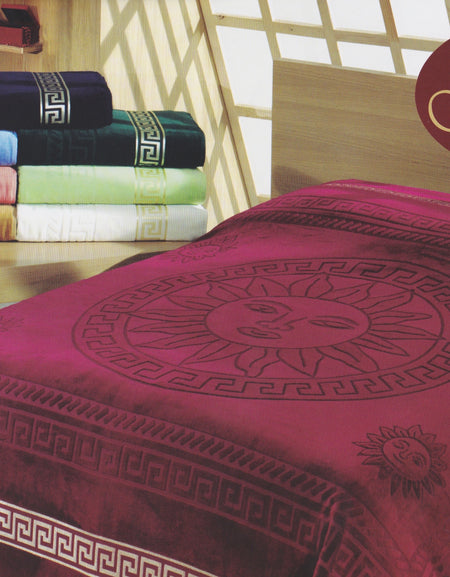 GREEK 'SUN' COTTON BLANKET